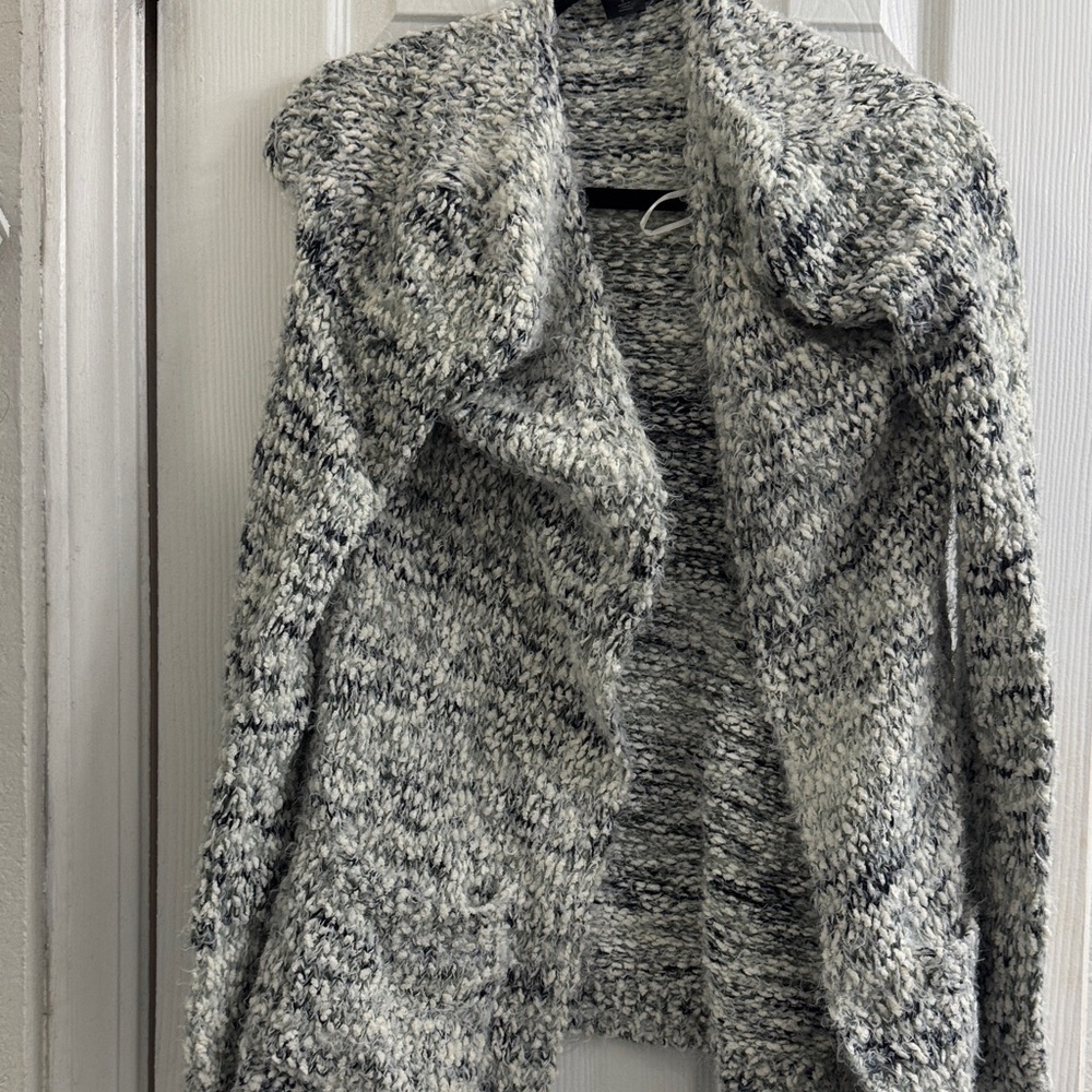 Elegant Black and White Women's Cardigan